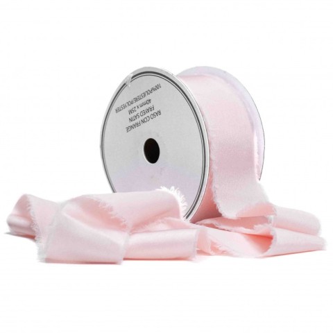 NASTRO RASO C FRANGIA 25X15MT ROSA ANTICO